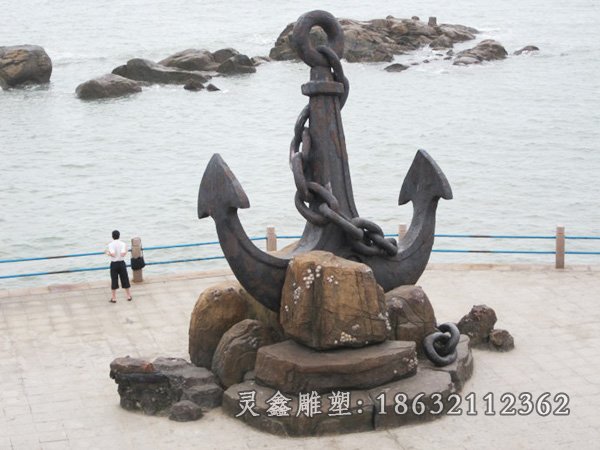 划船景观铜雕 
