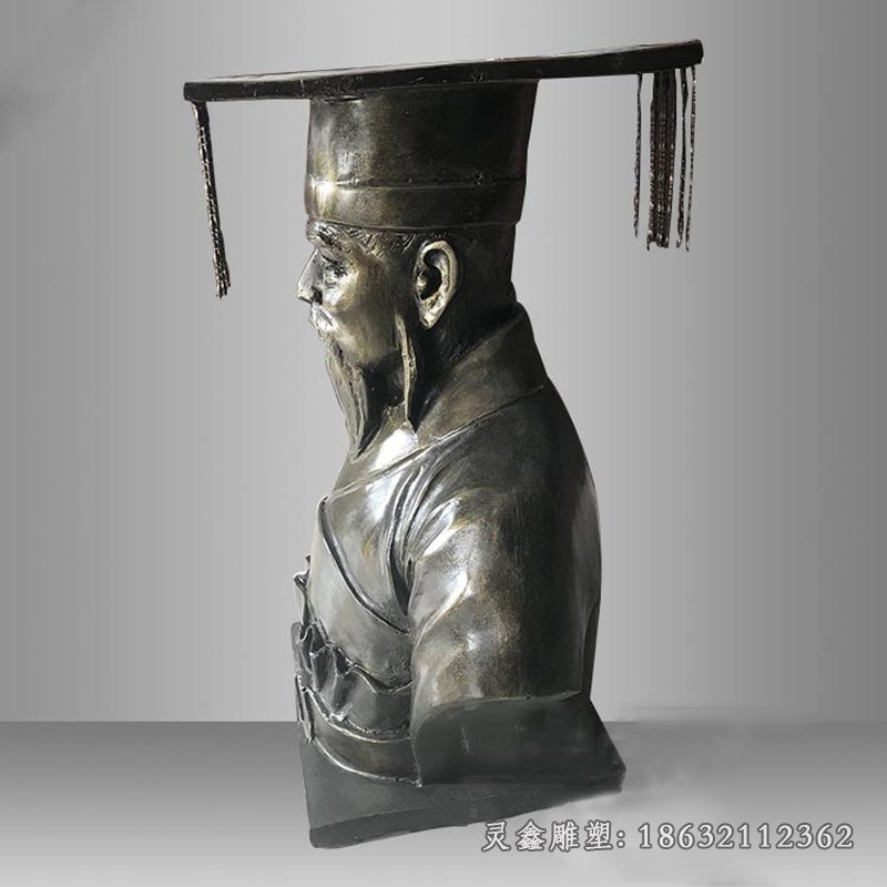 皇帝古代人物胸像铜雕