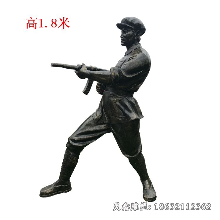 广场红军人物铜雕