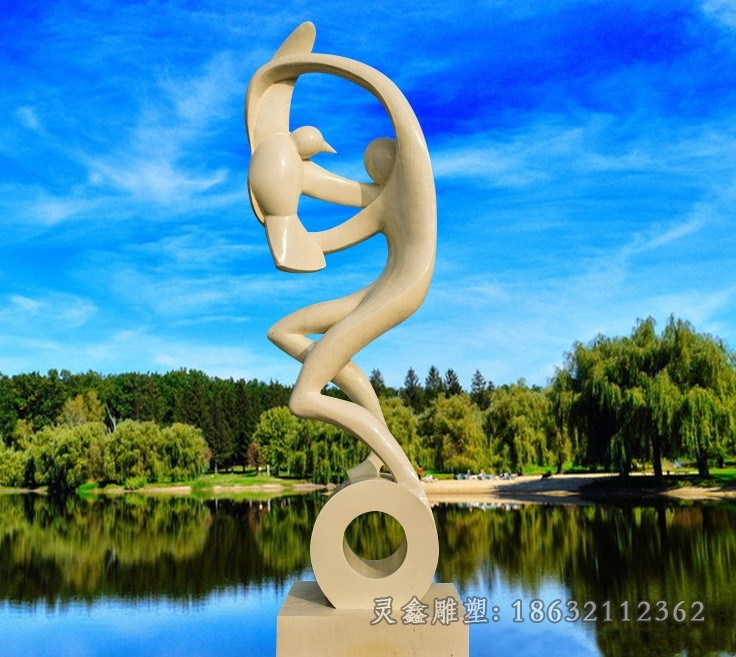 不锈钢彩绘鸽子广场景观雕塑