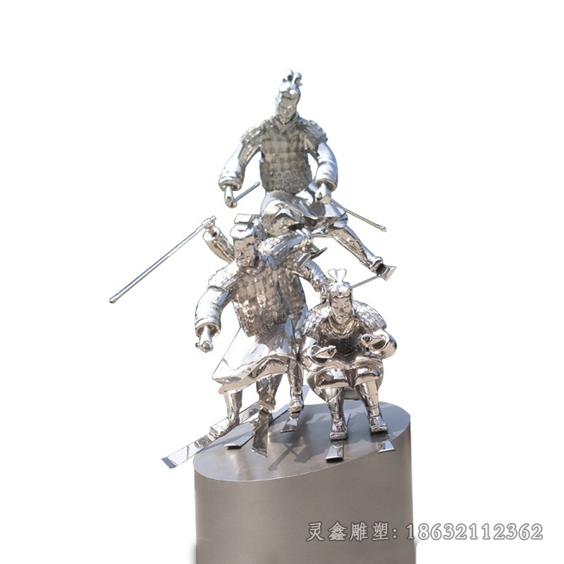 不锈钢镜面抽象人物广场雕塑