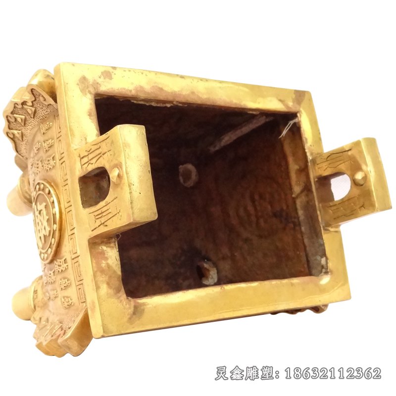 黄铜鼎城市标志铜雕