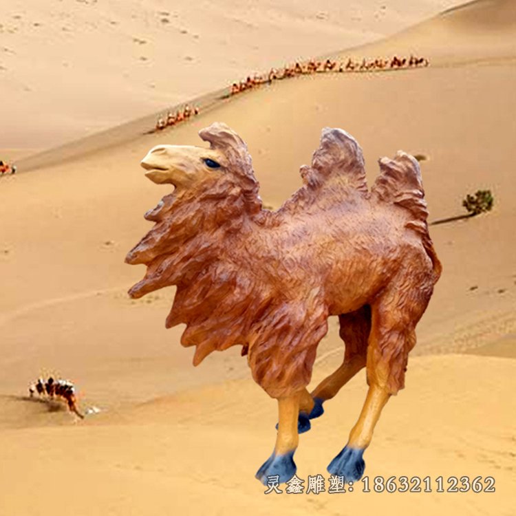 骆驼公园动物景观铜雕