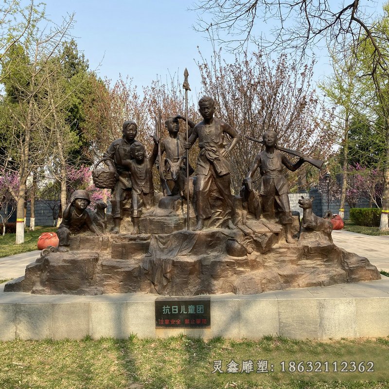 抗战人物城市景观铜雕