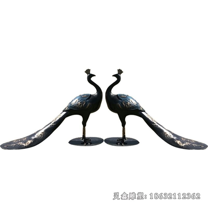 孔雀铜雕 (1)