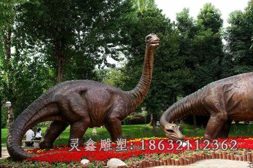 恐龙动物公园景观铜雕