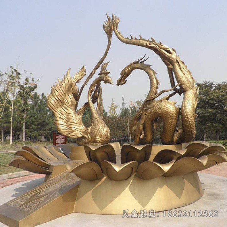 神兽凤凰景区景观不锈钢雕塑