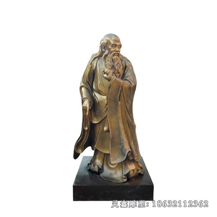 校园老子古代思想家铜雕