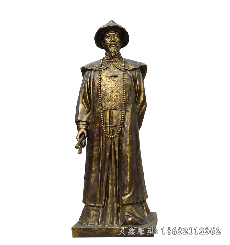 林则徐古代名人铜雕 