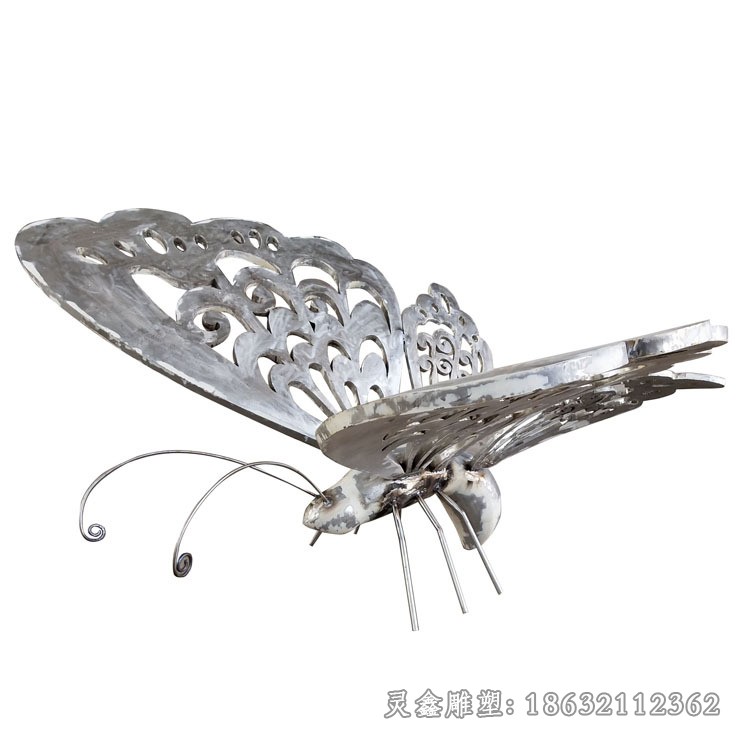 不锈钢镂空蝴蝶户外景观雕塑
