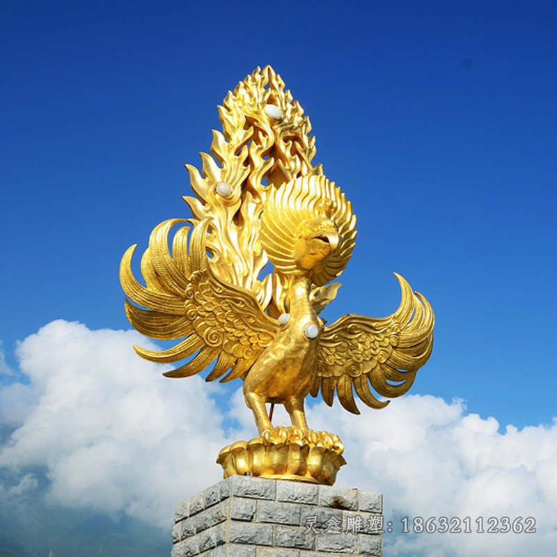 不锈钢抽象凤凰镂空球雕塑