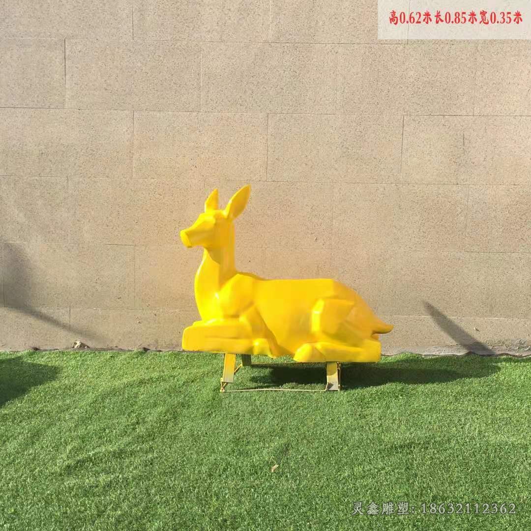 动物鹿景观不锈钢雕塑