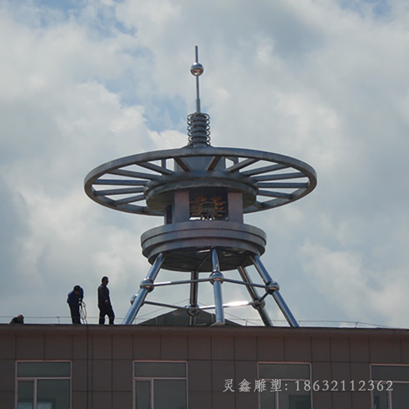不锈钢抽象避雷针雕塑