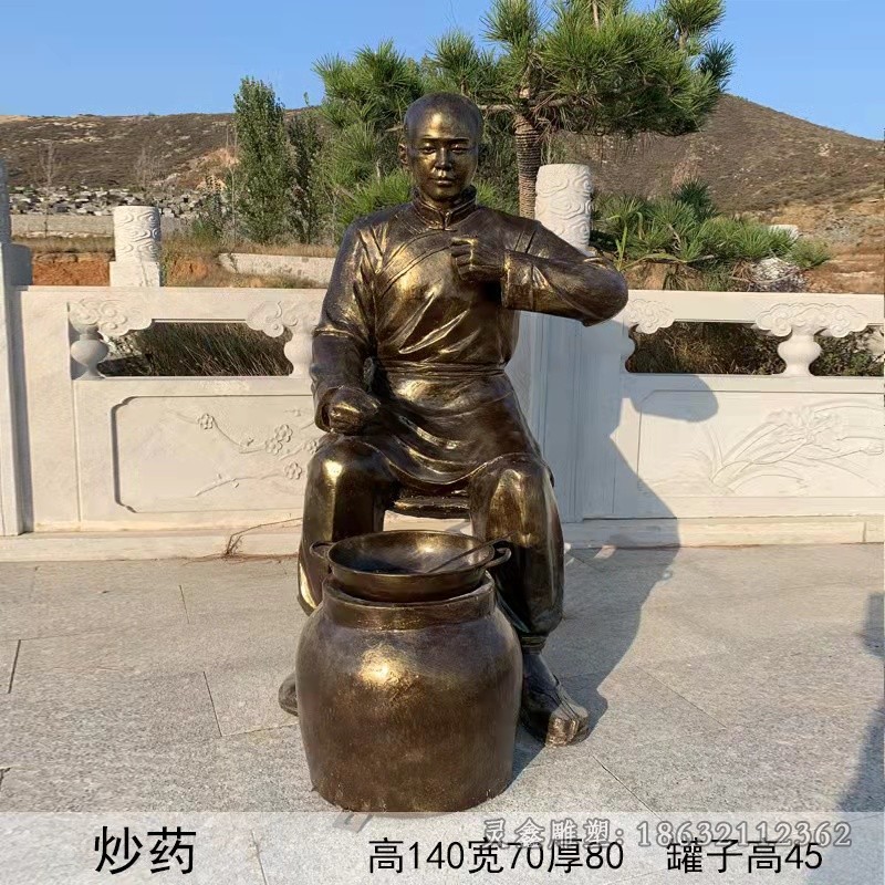 中医制药古代人物铜雕