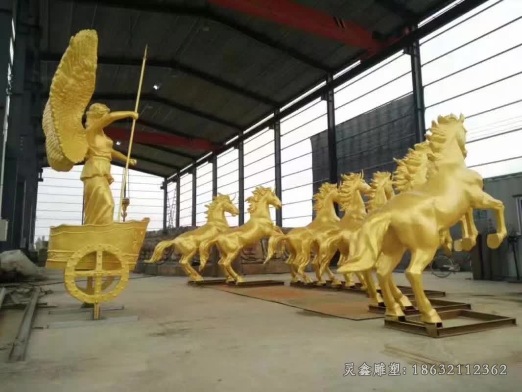 阿波罗战车景观铜雕