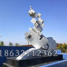 不锈钢镜面标志景观雕塑