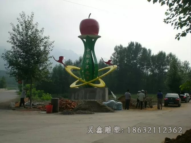抽象景观标志不锈钢雕塑