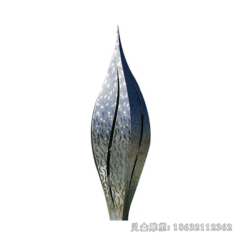 抽象镜面不锈钢景观雕塑