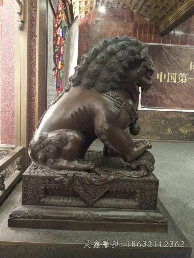 坐姿狮子景观动物铜雕