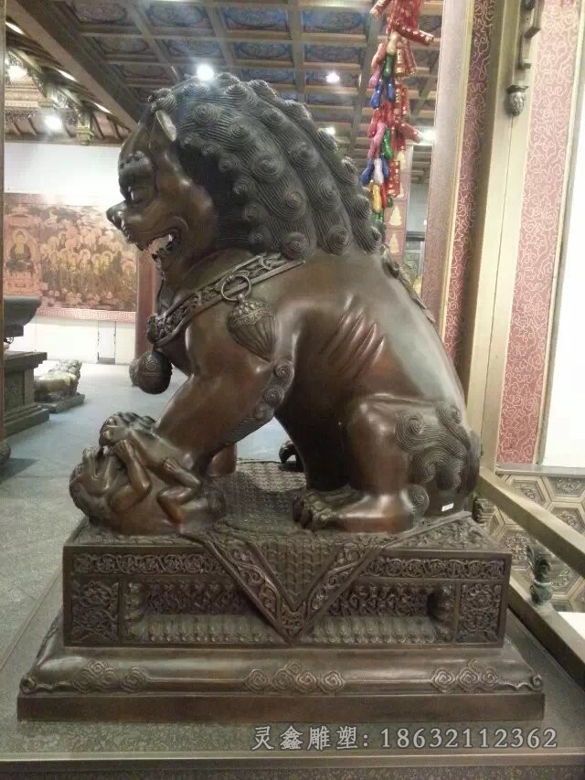 坐姿狮子景观动物铜雕