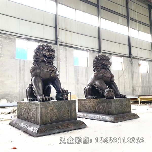 动物狮子景观抽象铜雕