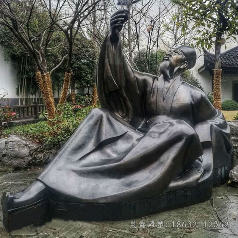 北宋文学家苏轼人物铜雕