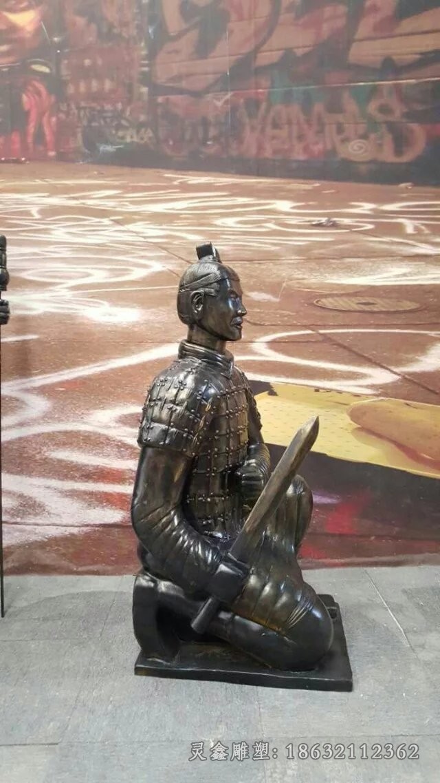 兵马俑公园人物铜雕