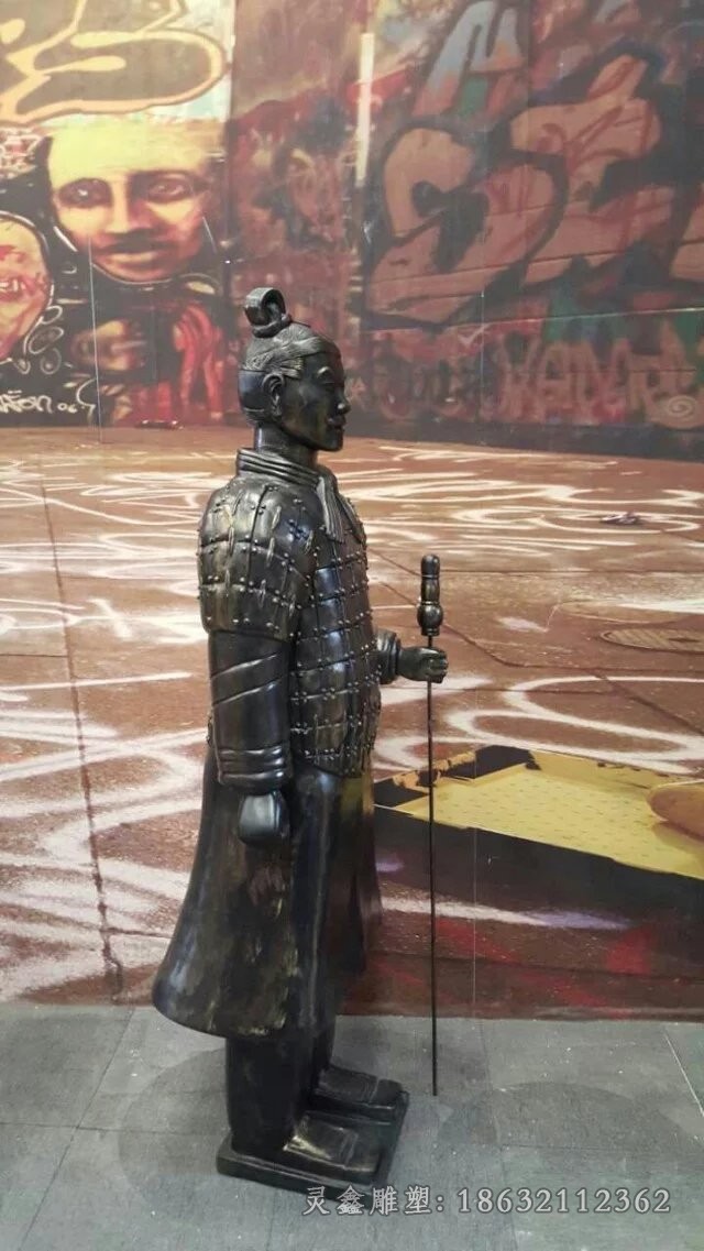 兵马俑户外人物铜雕