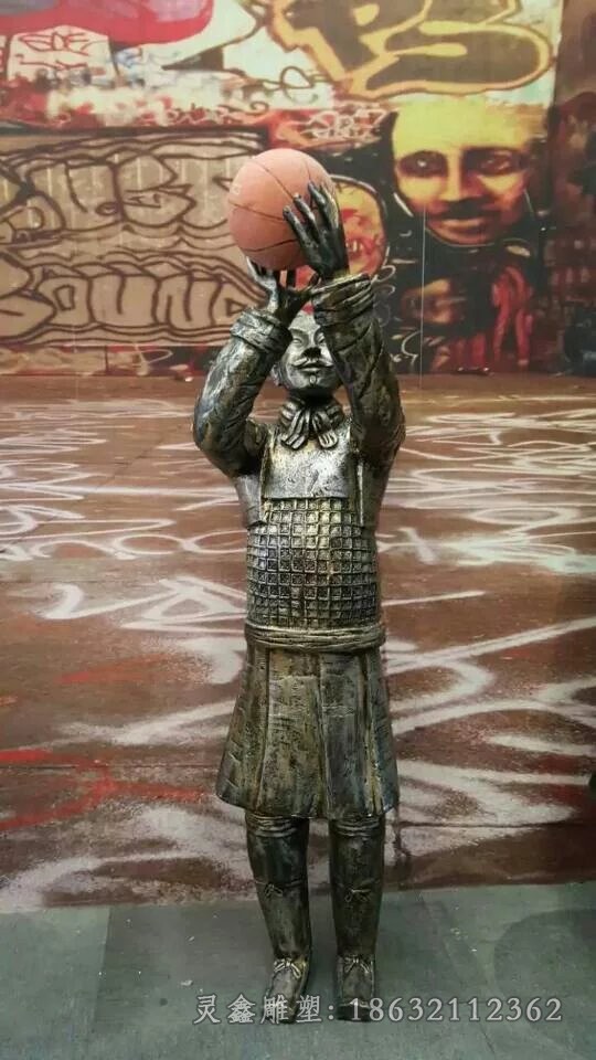 兵马俑小区人物铜雕