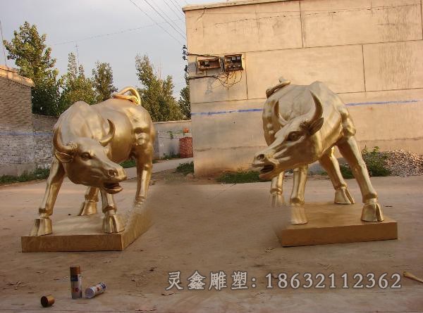 动物牛景观标志铜雕