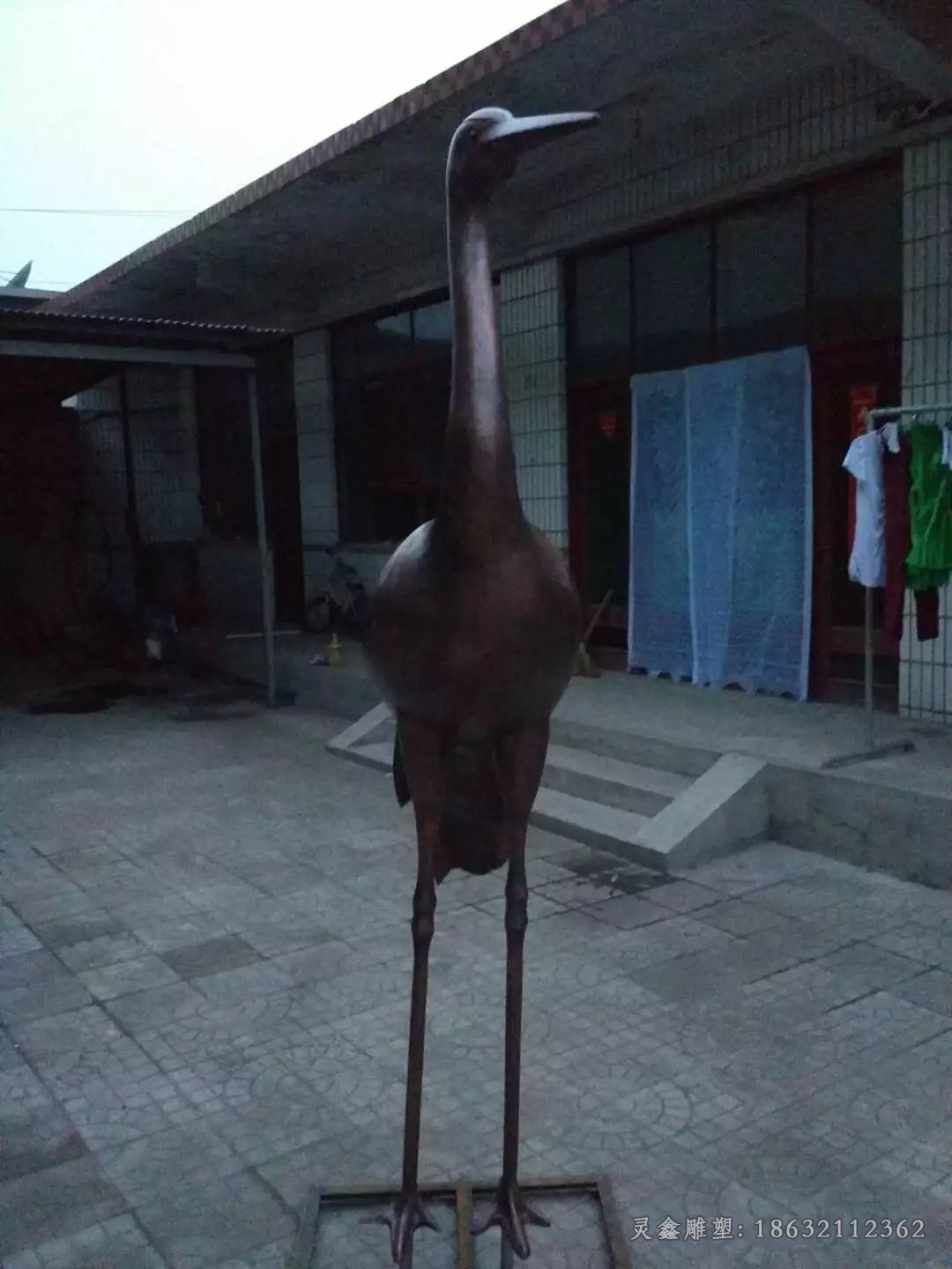 动物仙鹤别墅景观铜雕