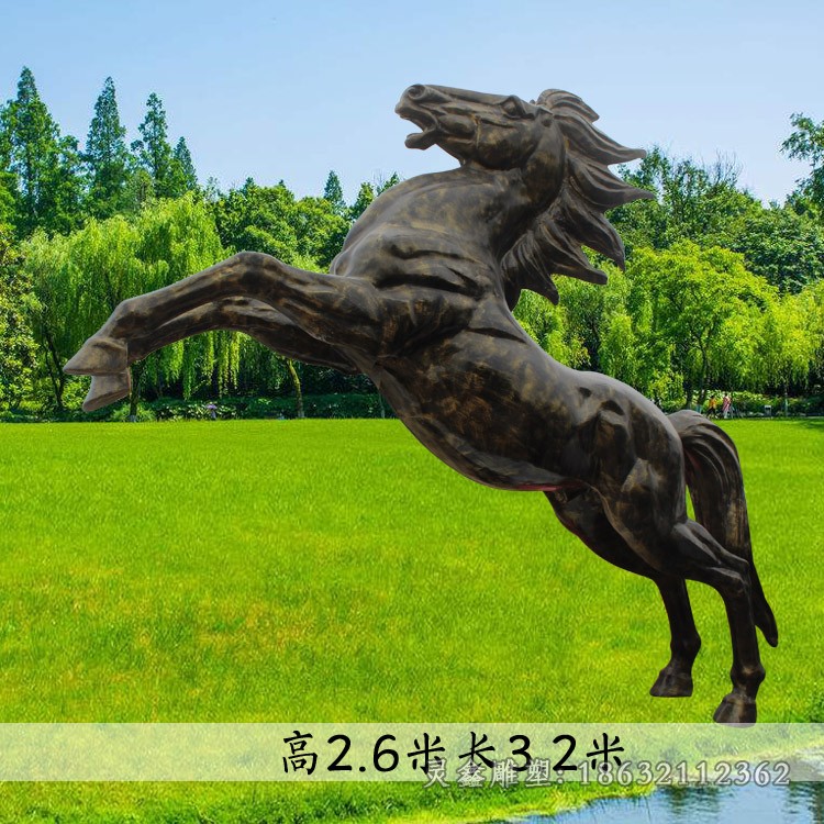 飞马动物景观抽象铜雕