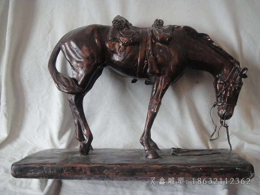 低头马景观动物铜雕