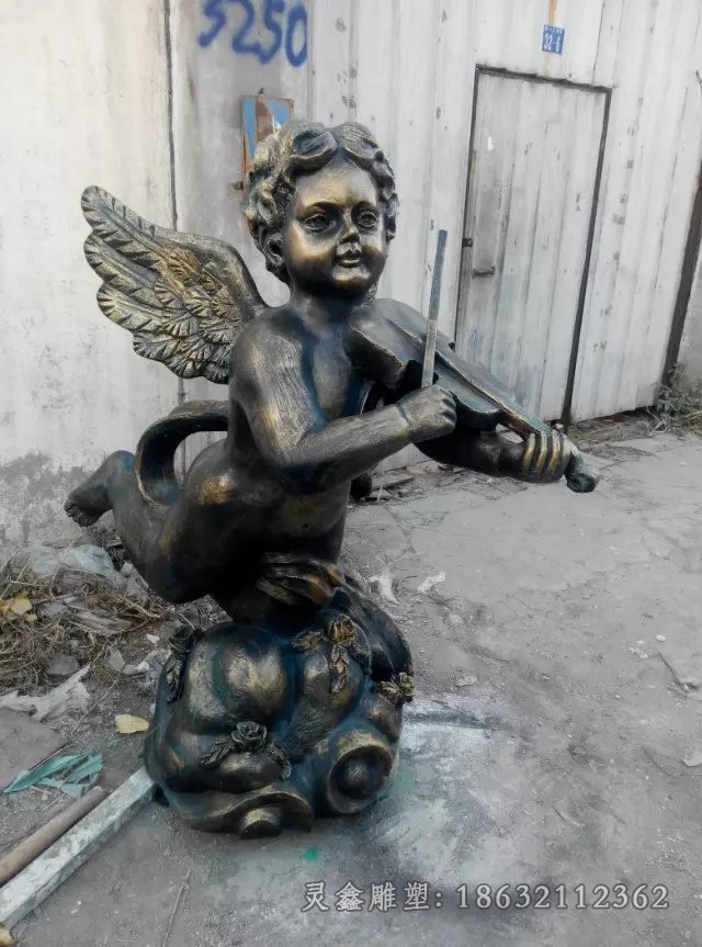 小天使人物景观铜雕