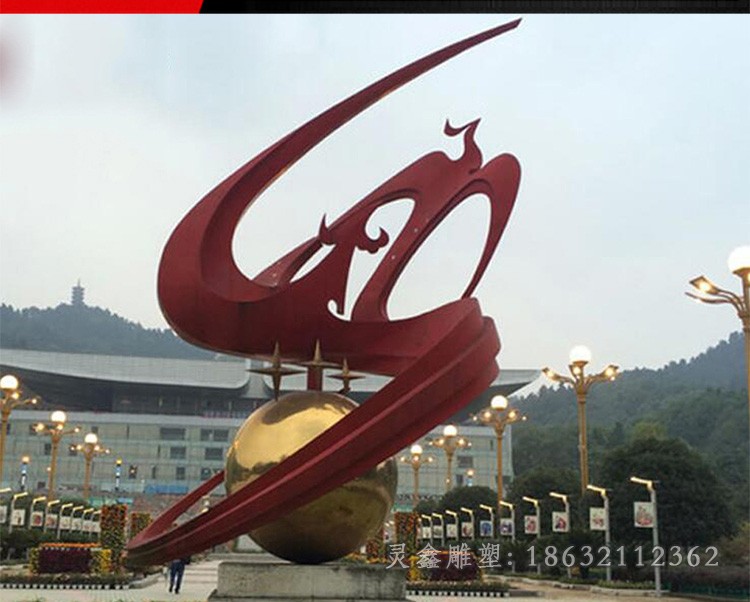 彩绘飞鸽不锈钢景观雕塑