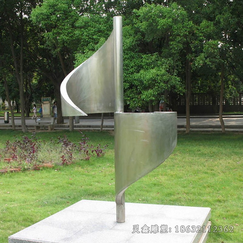 镜面风车不锈钢景观雕塑