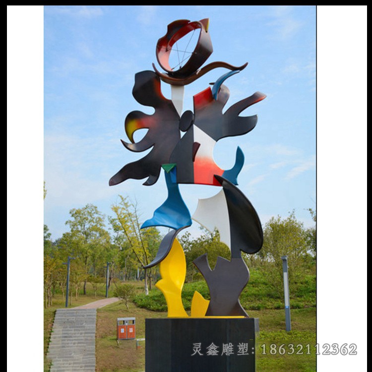抽象镜面风车不锈钢雕塑