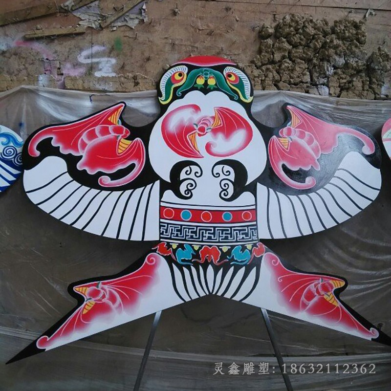 不锈钢彩绘风筝景观雕塑