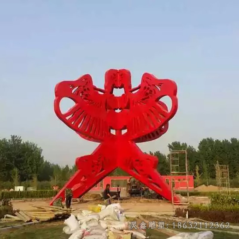 不锈钢风筝彩绘景观雕塑