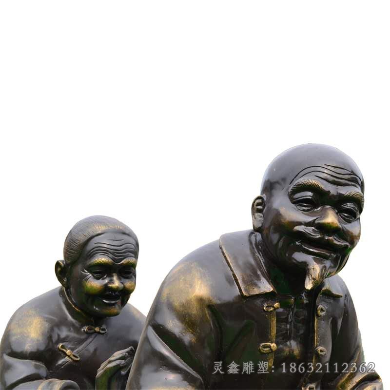民俗文化采耳城市铜雕