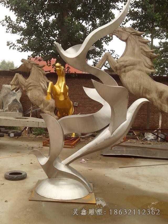 动物鸽子标志不锈钢雕塑