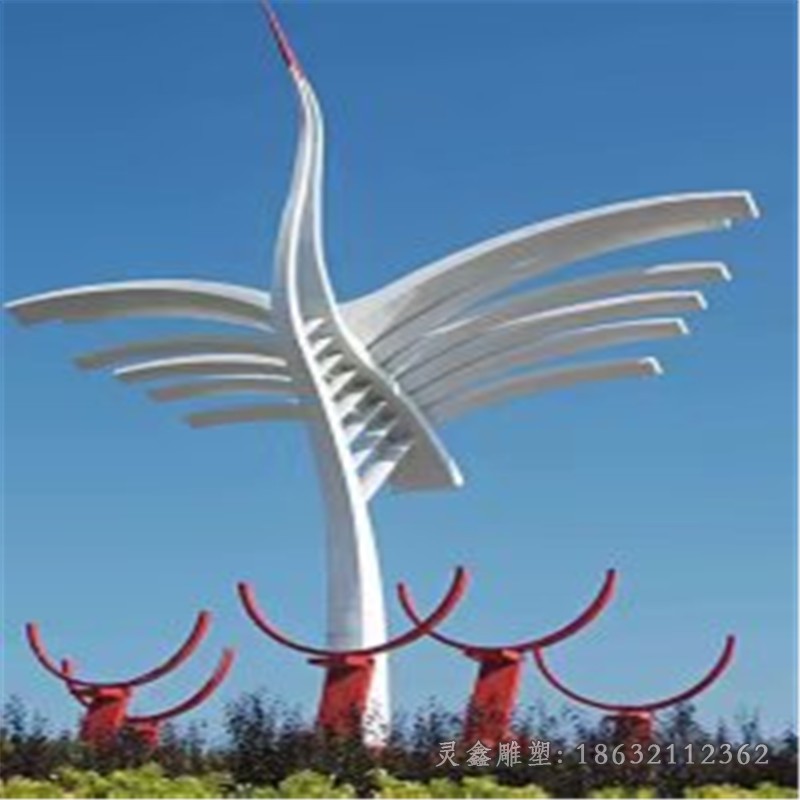 彩绘鸽子不锈钢动物雕塑