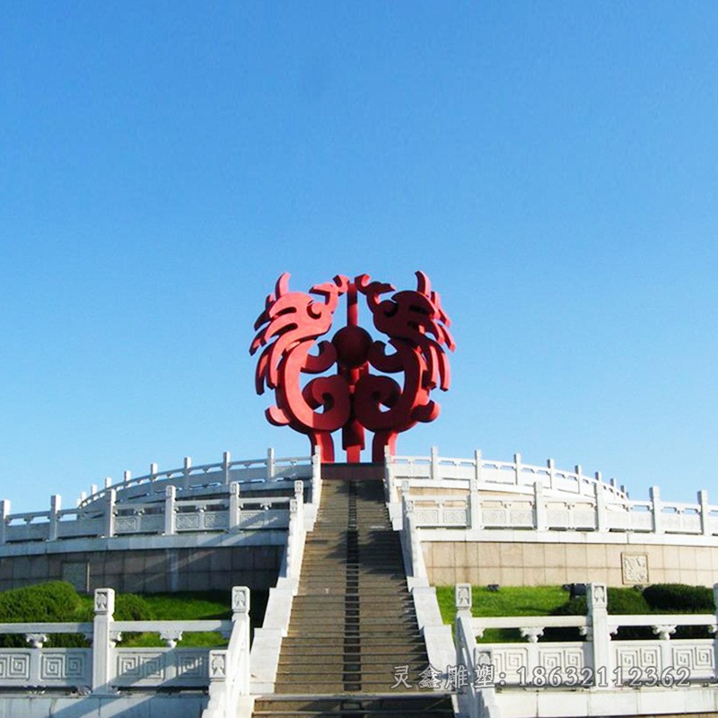 不锈钢彩绘标志景区雕塑