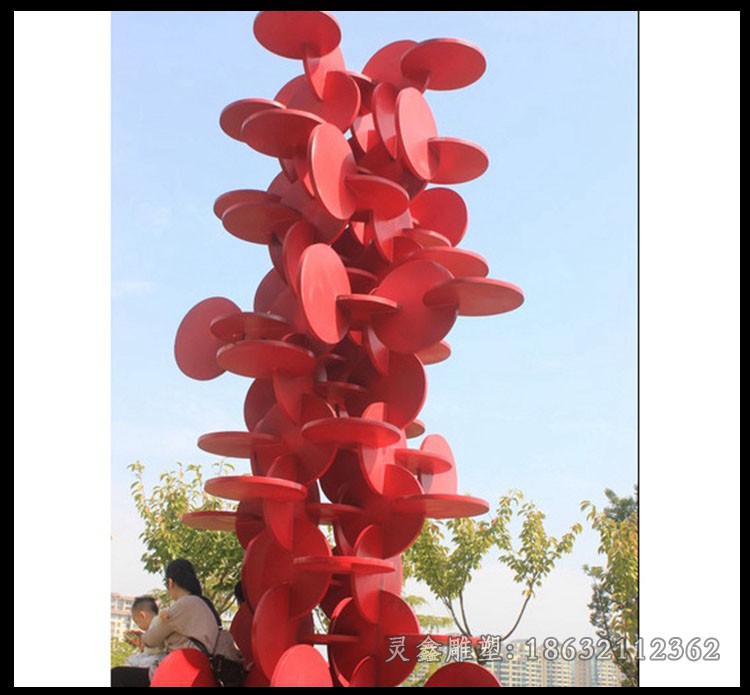 彩绘标志不锈钢景观雕塑
