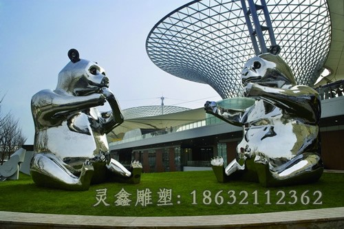 镜面景观标志不锈钢雕塑