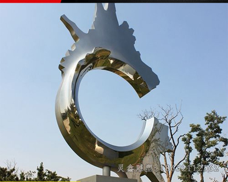 不锈钢景观抽象镜面雕塑