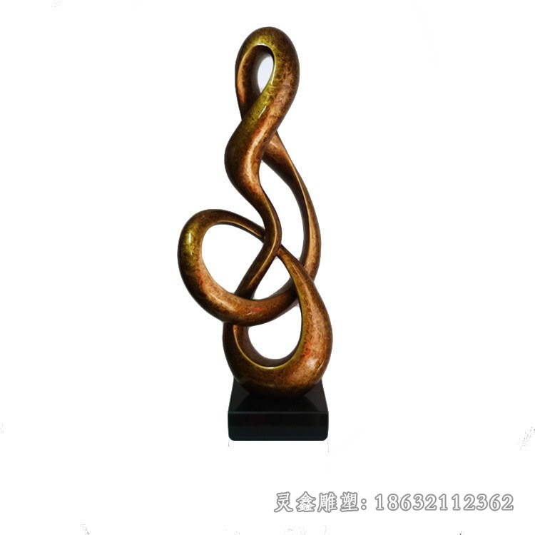 抽象不锈钢彩绘标志雕塑