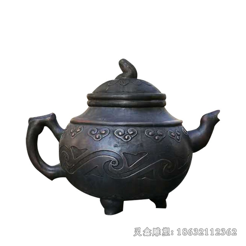 茶文化茶壶广场景观铜雕