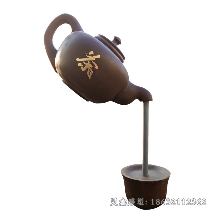 茶文化茶壶园林景观铜雕