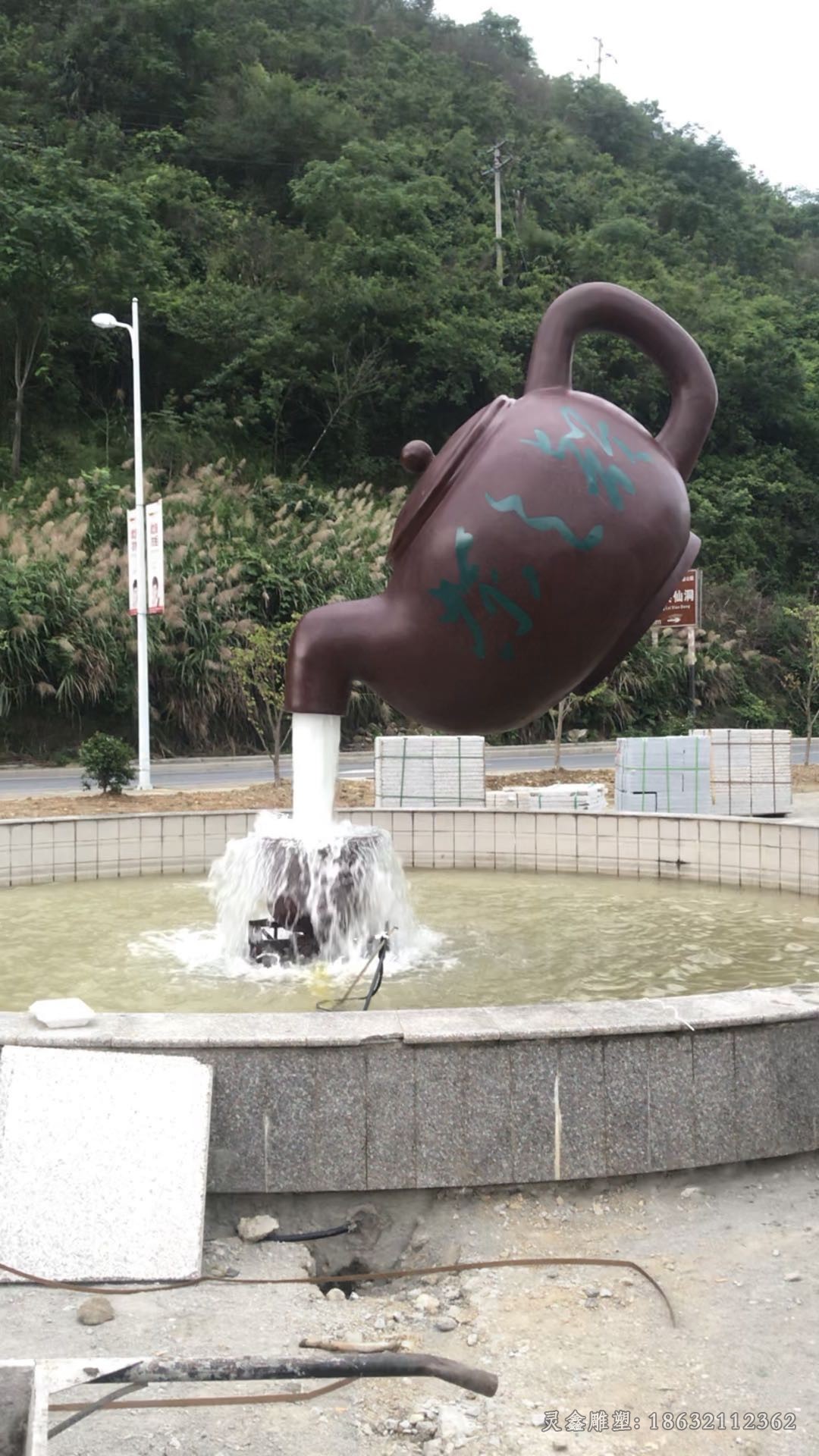 茶文化茶壶户外标志铜雕